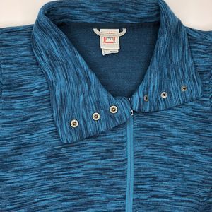 Avalanche Women's Small Blue Full Zip Cowl Neck Long‎ Sleeve Fleece Jacket